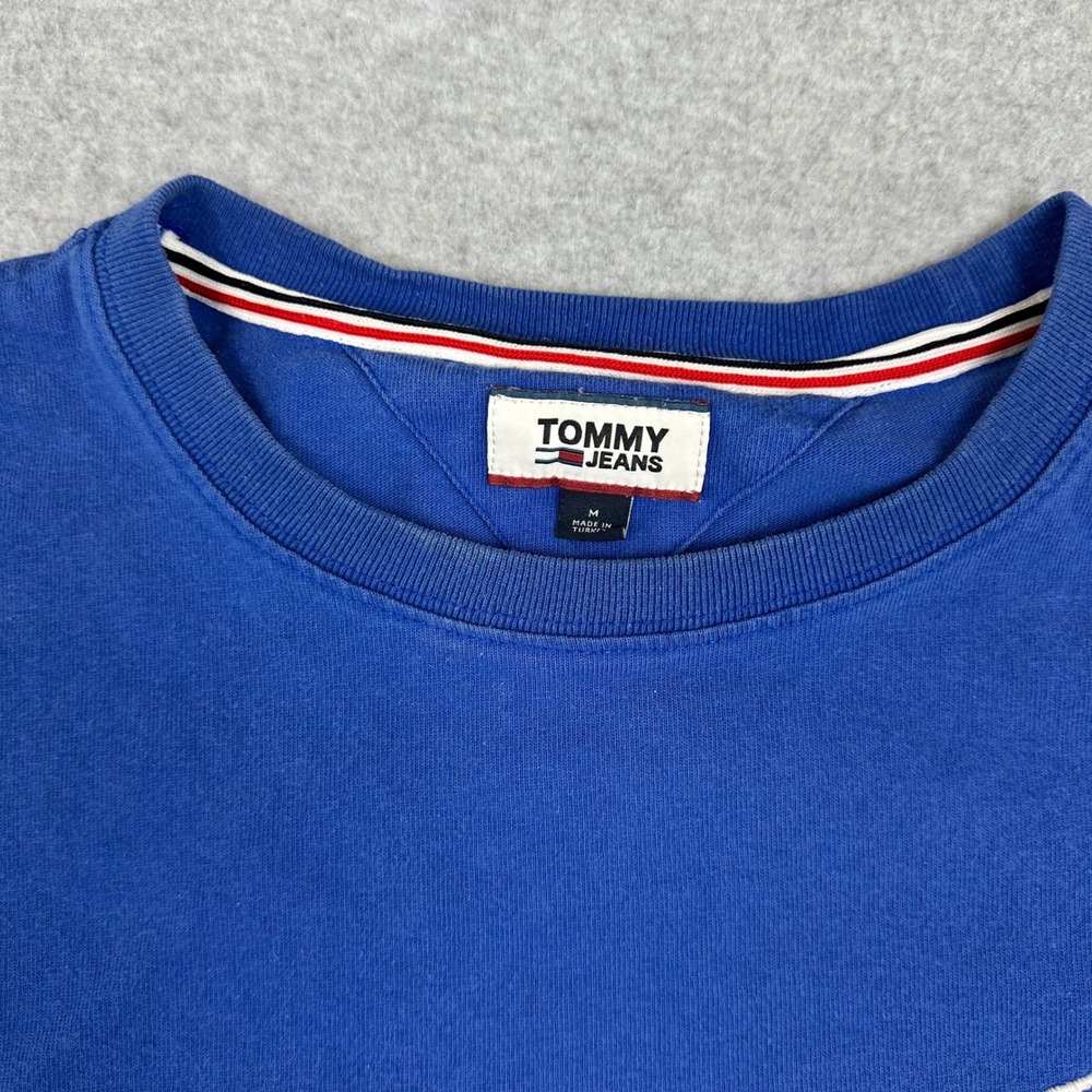 Tommy Jeans Mens‎ Blue Script Logo Graphic T-Shirt Medium DM05674 - Picture 5 of 9